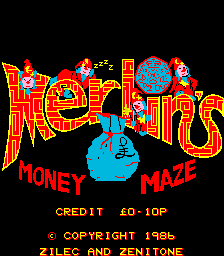 Merlins Money Maze Title Screen
